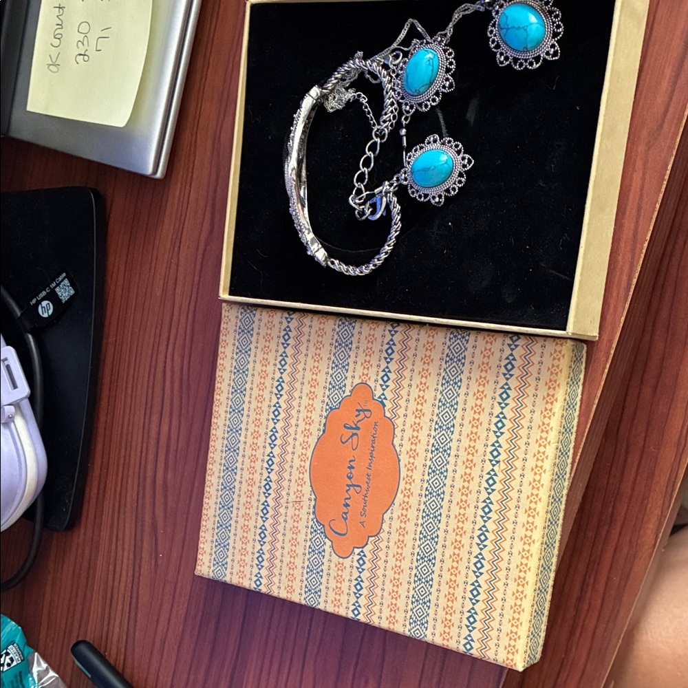 Canyon Sky Silver and Blue Earrings